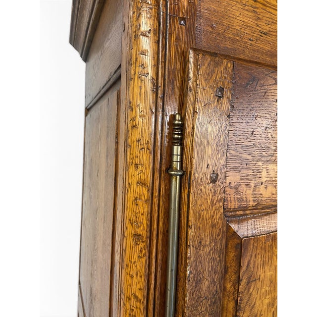 Brown 18th/19th Century Antique French Provincial Oak "Homme Debout" Cabinet For Sale - Image 8 of 14