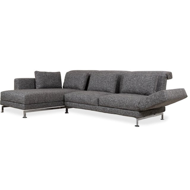 Moule Fabric Corner Sofa in Grey with Manual Function and Left Chaise Lounge from Brühl For Sale - Image 18 of 18
