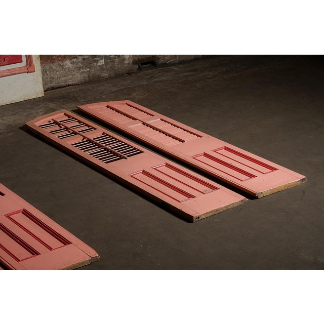 Antique Salvaged New Orleans Architectural Door & Window Panel Set For Sale - Image 13 of 14