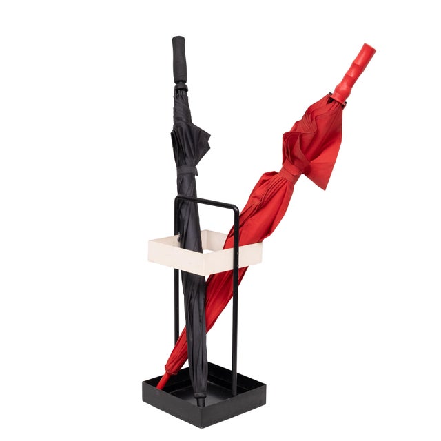 Modernist Metal Umbrella Stand, Germany, 1950s For Sale - Image 4 of 8