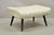 Vintage Mid Century Modern Adjustable Angle Ottoman Footstool with Wooden Legs. Circa Mid 20th Century. Measurements: 12"...