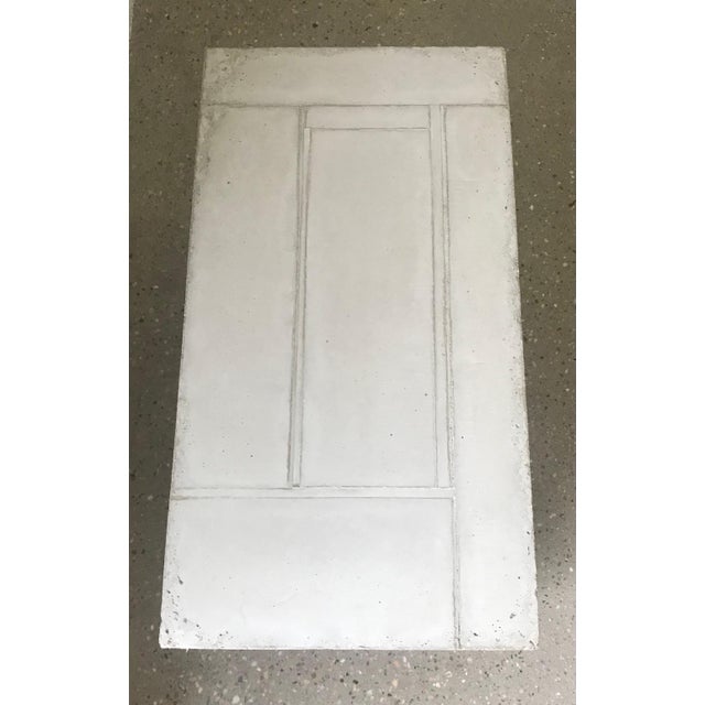 Metal 21 Century Brutalist Concrete Block Side Table with Brass Feet by E Slayton For Sale - Image 7 of 9