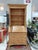 Vintage Country Pine Secretary Desk With Glass-Front Bookcase For Sale - Image 11 of 12