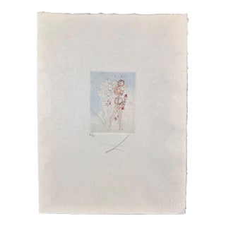 1970s Share Dali Petite Nus (Apollinaire) J Hand Signed Numbered Etching Surreal Art For Sale