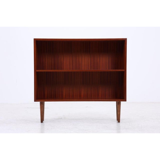 Mid-Century Mahogany 2-Shelves Bookcase For Sale - Image 3 of 12