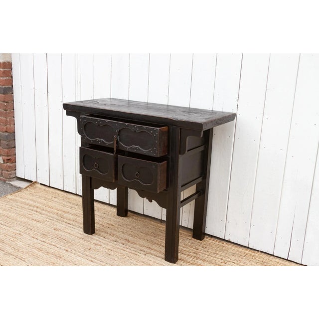 Antique Painted Black Money Dresser For Sale In Los Angeles - Image 6 of 10