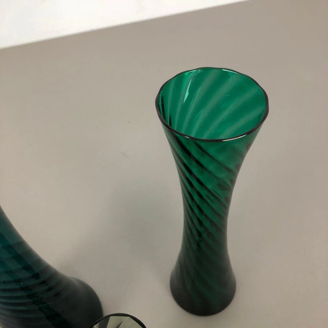 German Hand Blown Crystal Glass Vases by Alfred Taube, 1960s, Set of 3 For Sale - Image 9 of 16