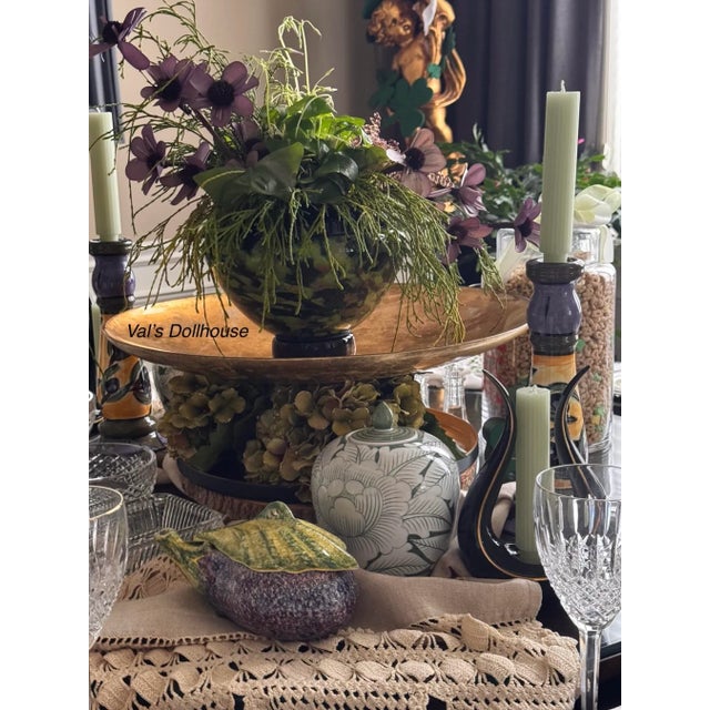 Presenting a vintage Italian majolica style tureen, an eye-catcher for any collection, but also perfect in size for...