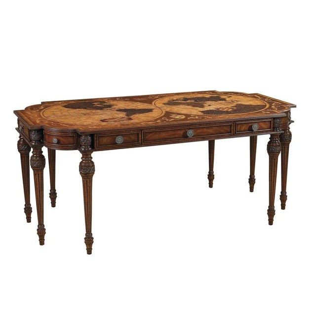 Maitland-Smith Map Writing Desk For Sale In Charlotte - Image 6 of 6