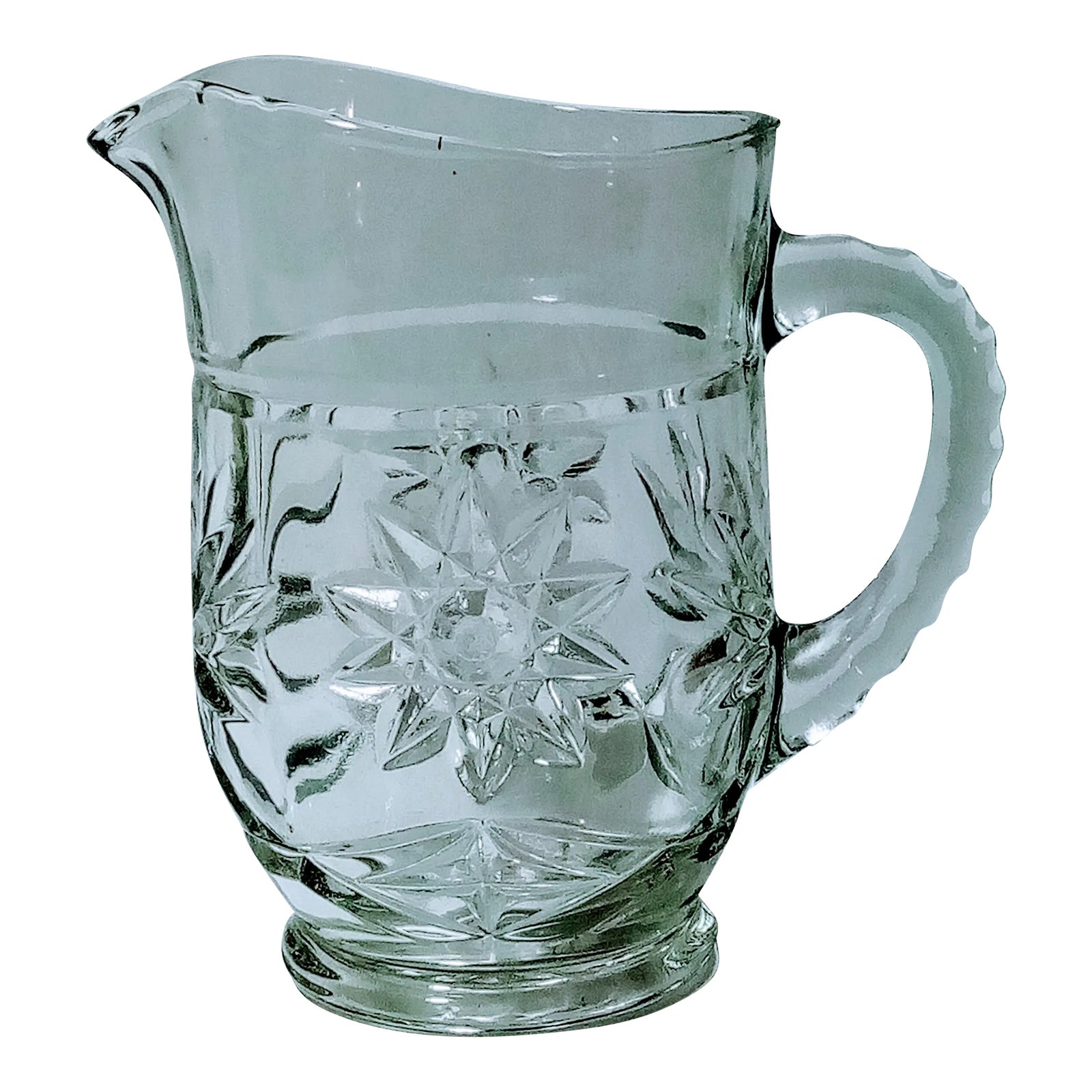 1960s Anchor Hocking Prescut Star Pattern Pitcher | Chairish