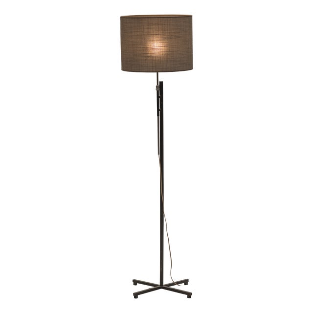 Minimalist Dutch Floor Lamp in Metal and Chrome, 1960s For Sale