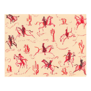 Desert Cowboys in Red Print by Pauline De Roussy De Sales