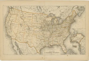 Map of the United States with Territorial Boundaries, 1874