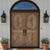 An exceptional pair of antique hand-carved double doors, designed to make a grand architectural statement for both...