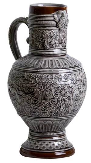 Large 19th Century French Decanter in Figurehead Slip, 1840s