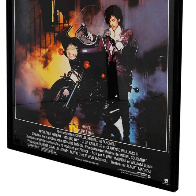 Prince Purple Rain - - Circa 1984 Vintage Large French Movie Poster For Sale In Providence - Image 6 of 7