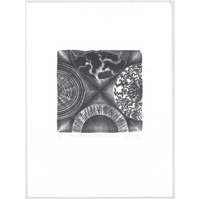"Four Elements within Mandalas" litho by Maria Taunay. Pencil signed, titled and numbered 16 of 25. From the 1993 Maryland...