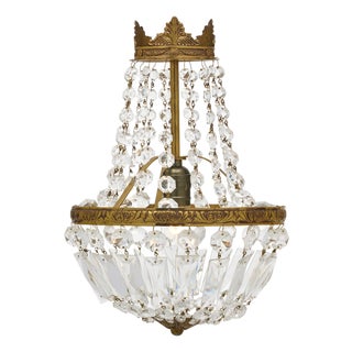Empire Style Crystal French Chandelier For Sale