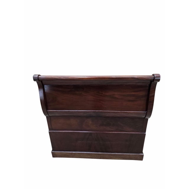 Vintage Colonial Revival Mahogany Storage Bench with Olive Green Leather Seat A handsome Colonial Revival storage bench...