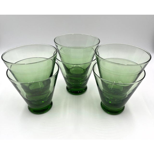 Mid-Century Modern Anchor Hocking Footed Glasses - Set of 6 For Sale - Image 10 of 13