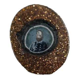Unknown, Portrait of Giuseppe Garibaldi, Glass Art, 19th Century For Sale