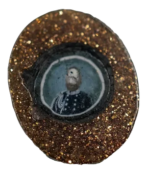 Unknown, Portrait of Giuseppe Garibaldi, Glass Art, 19th Century