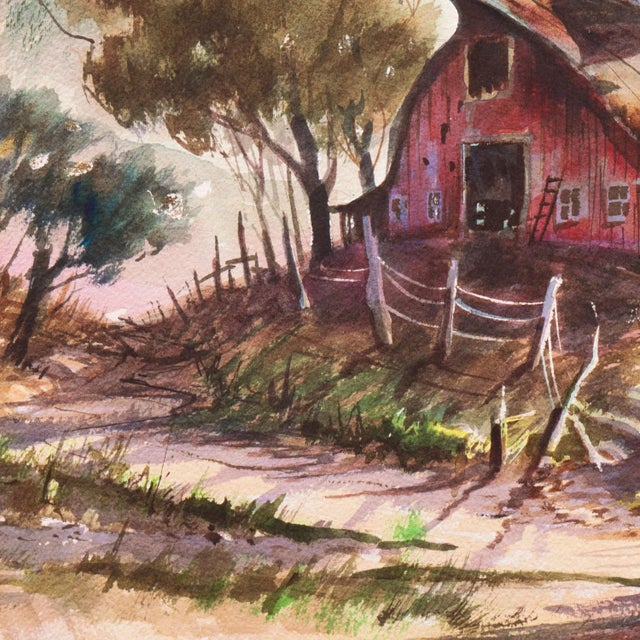 'Early Snow on a Dutch Barn Roof' by LaVere Hutchings For Sale In Monterey, CA - Image 6 of 10