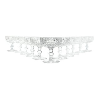 1960s Waterford “Maureen” Set of 11 Crystal Coupe Champagne Glasses For Sale