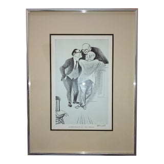 William Gropper (1897-1977) Signed Lithograph "Conference at the Bench", Framed For Sale