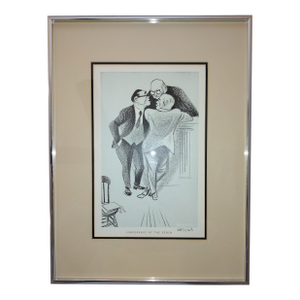 William Gropper (1897-1977) Signed Lithograph "Conference at the Bench", Framed