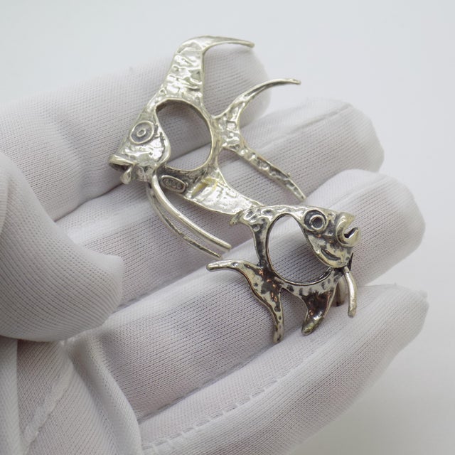 These two vintage miniatures depict tropical fish, handcrafted in Arezzo, Tuscany, Italy, during the 1970s/1980s. Made...