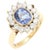 This is part of Chairish’s Fine Jewelry assortment. 3 ct Sapphire and Diamond Ring in 18K Gold featuring natural sapphire...
