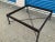 1990s Modern Square Iron Coffee Table With Glass Top For Sale - Image 4 of 4