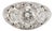 Antique Edwardian Platinum 2.34ctw Old Euro Diamond Three-Stone Engagement Ring, Size 7 For Sale