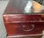 Mid 20th Century Red Leather Trunk on Wooden Stand For Sale - Image 13 of 16