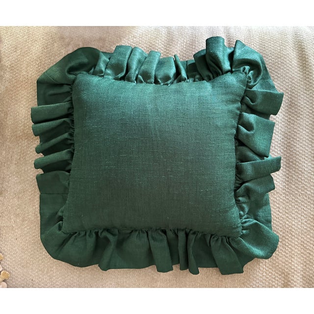 Vintage Handmade Needlepoint Throw Pillow Cottage Core Embellished With Flowers, Branches and Vines For Sale - Image 4 of 10