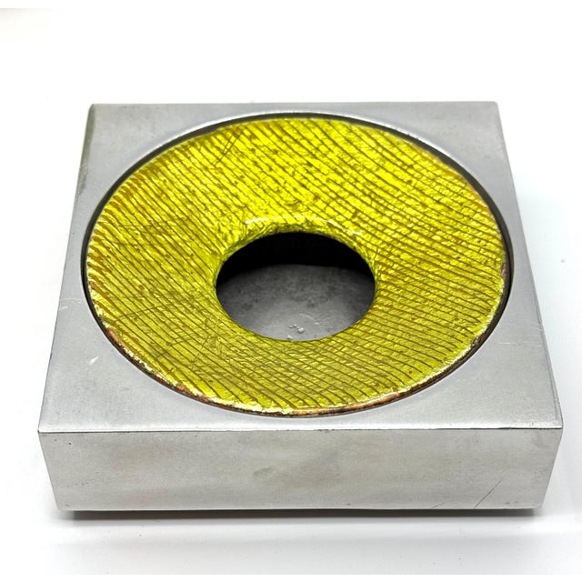 Metal 1960’s Del Campo Enamel Lighter and Ashtray - Set of 2 For Sale - Image 7 of 12