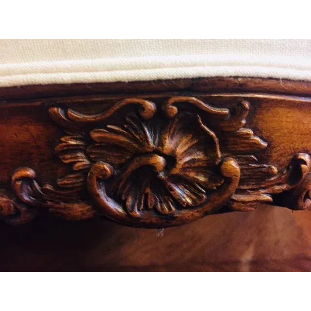 19th Century Italian Walnut Carved Settee For Sale - Image 4 of 11