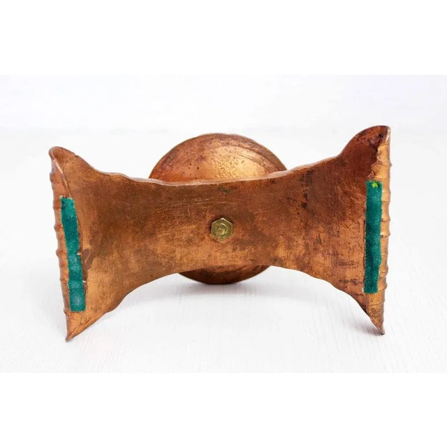 Brutalist Copper & Bronze Candle Holder, 1950s For Sale - Image 6 of 12