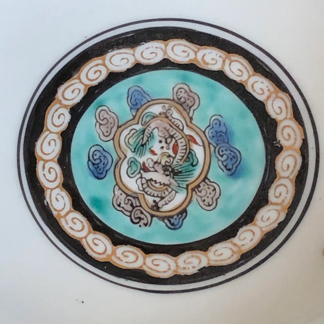 Vintage Hand-Painted Japanese Porcelain Imari Bowl For Sale In Baltimore - Image 6 of 12