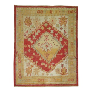 Antique Square Turkish Oushak Rug - 4' x 4'6" For Sale