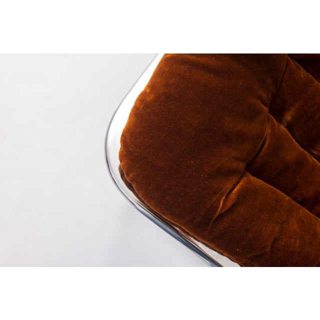 Mid-Century Modern Italian Chrome Cantilever Dining Chairs attributed to Gastone Rinaldi for Rima, 1970s, Set of 6 For Sale - Image 6 of 13