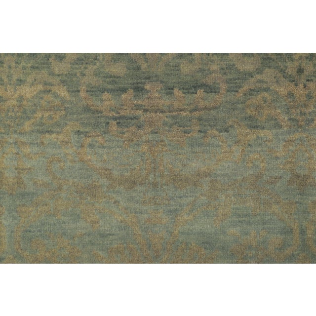Contemporary Contemporary Arabesque Gift-Sized Wool & Natural Silk Rug by Rug & Kilim, India For Sale - Image 3 of 4