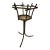 Faux Bamboo Gilt Tole Plant Stand For Sale