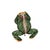 A striking brooch meticulously crafted in the form of a frog, adorned with round green tsavorites weighing 12.08 carats....