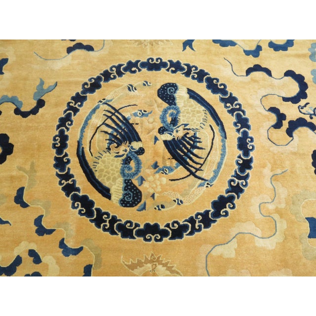 Large Antique Chinese Dragon Rug For Sale - Image 10 of 18