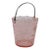 Early 20th Century Fostoria Versailles Pink Depression Glass Ice Bucket With Metal Handle 4503b For Sale