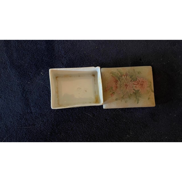 Set of 3 Antique Porcelain Trinket Boxes — Richard Ginori, Royal Bayreuth Tapestry, Cobalt Gilt For Sale - Image 11 of 12