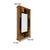 This product is a vintage custom mirror made of heavy wood with cowhide leather accents, giving it a unique and rustic...