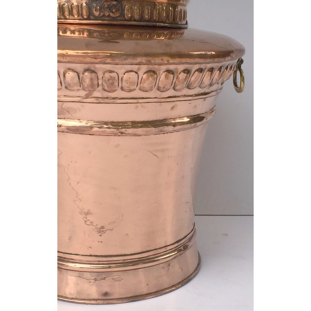 Large English Copper Urn or Bin with Hinged Lid For Sale - Image 4 of 13
